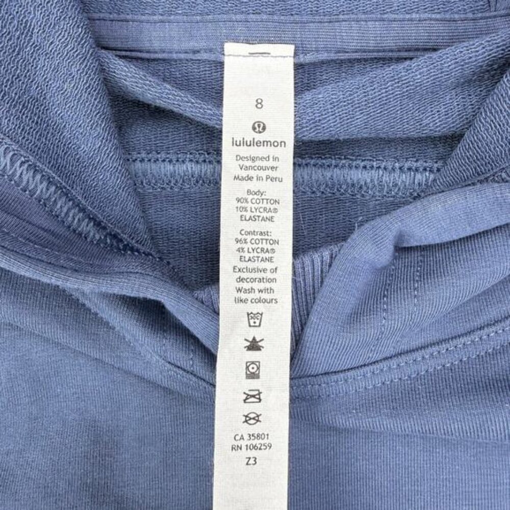 Lululemon All Yours Cropped Hoodie Ink Blue - Picture 4 of 6